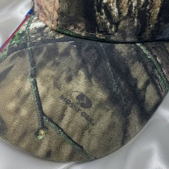 Mossy Oak Camo Baseball Cap JGM Valve Tuck Strap USA Flag - Picture 3 of 8